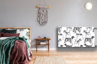 Cobertura magnética para radiador Padrão de cães