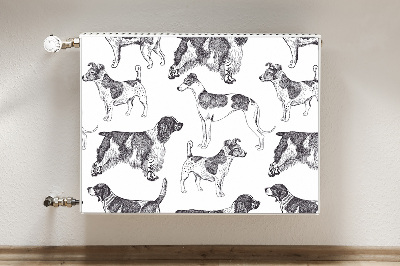 Cobertura magnética para radiador Padrão de cães