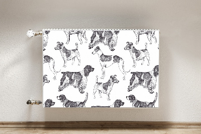 Cobertura magnética para radiador Padrão de cães