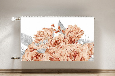 Cobertura magnética para radiador Rosas florescendo