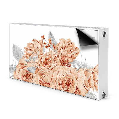 Cobertura magnética para radiador Rosas florescendo