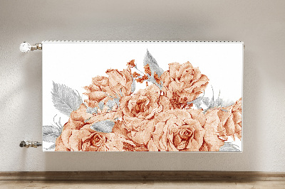 Cobertura magnética para radiador Rosas florescendo