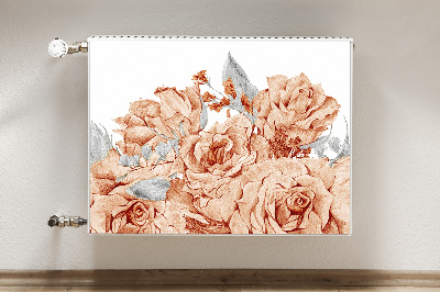 Cobertura magnética para radiador Rosas florescendo