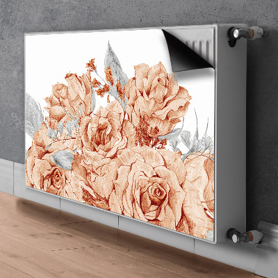 Cobertura magnética para radiador Rosas florescendo