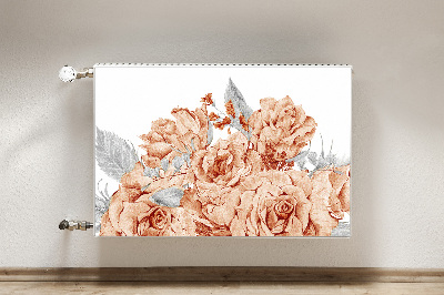 Cobertura magnética para radiador Rosas florescendo