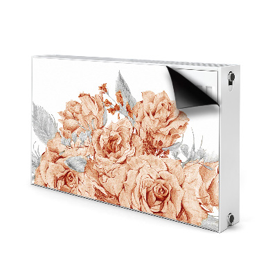 Cobertura magnética para radiador Rosas florescendo