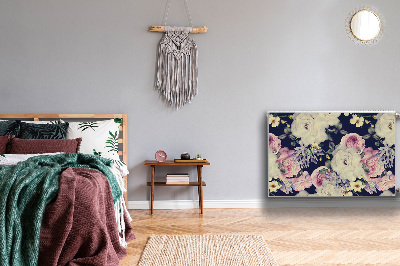 Cobertura magnética para radiador flores barrocas