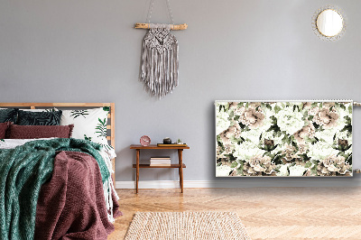 Capa magnética para radiador Peônias florescendo