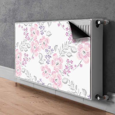 Cobertura magnética para radiador Padrão floral