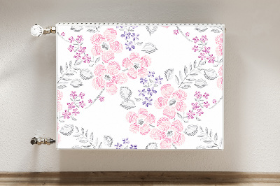 Cobertura magnética para radiador Padrão floral