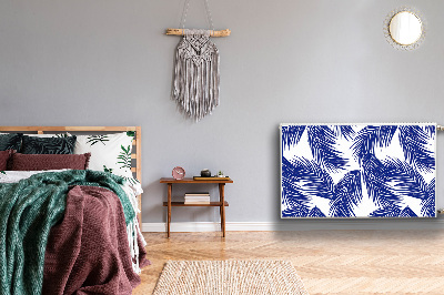 Cobertura magnética para radiador Folha azul marinho