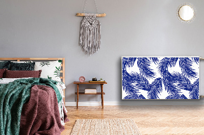 Cobertura magnética para radiador Folha azul marinho