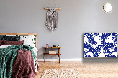 Cobertura magnética para radiador Folha azul marinho