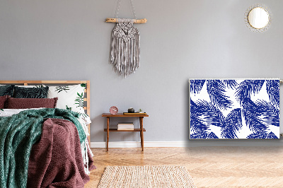 Cobertura magnética para radiador Folha azul marinho