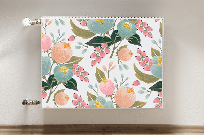 Capa magnética para radiador Flores pintadas