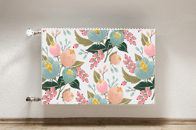 Capa magnética para radiador Flores pintadas