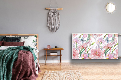 Capa magnética para radiador Flores Peônias