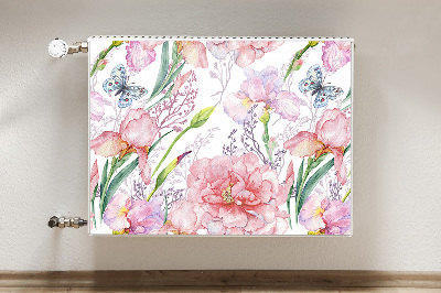 Capa magnética para radiador Flores Peônias