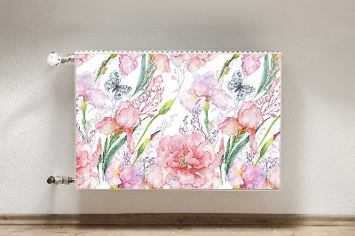 Capa magnética para radiador Flores Peônias