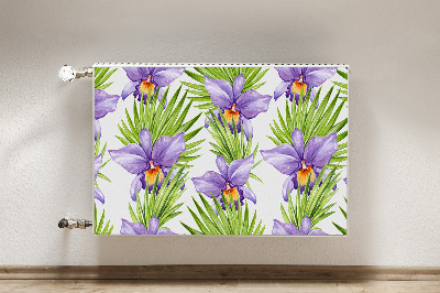 Capa magnética para radiador Flores roxas
