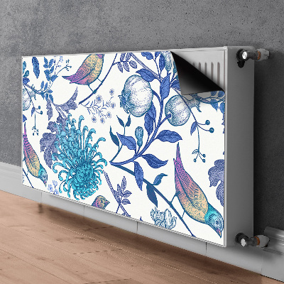 Cobertura magnética para radiador pássaros da primavera