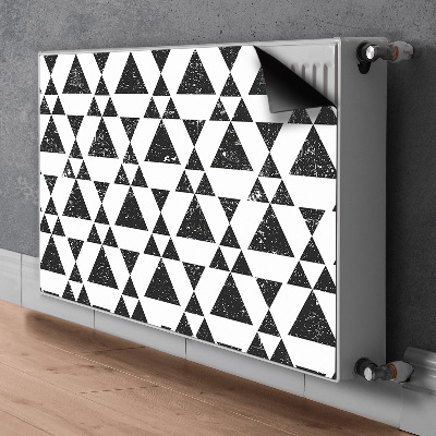 Capa magnética para radiador Triângulos pretos e brancos