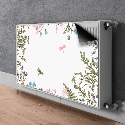 Capa magnética para radiador Flores da primavera