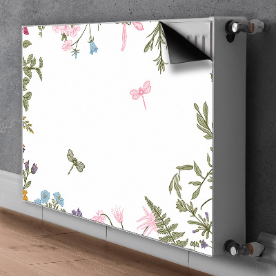 Capa magnética para radiador Flores da primavera