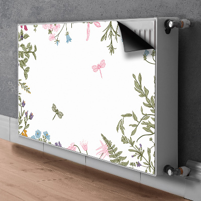 Capa magnética para radiador Flores da primavera