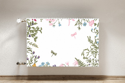 Capa magnética para radiador Flores da primavera