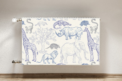 Capa magnética para radiador Animais de Madagascar