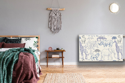 Capa magnética para radiador Animais de Madagascar