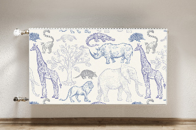 Capa magnética para radiador Animais de Madagascar