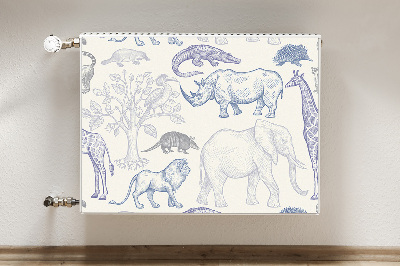 Capa magnética para radiador Animais de Madagascar