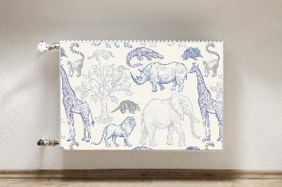 Capa magnética para radiador Animais de Madagascar