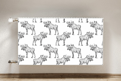 Cobertura magnética para radiador Alce em um fundo verde