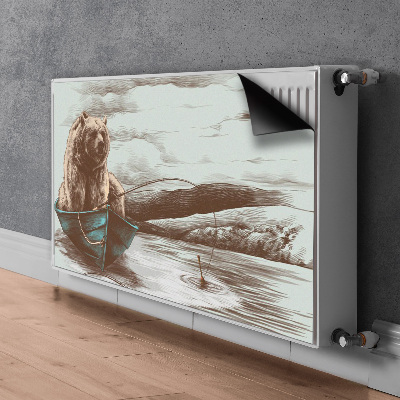 Cobertura magnética para radiador Urso em um barco