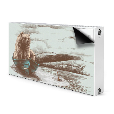 Cobertura magnética para radiador Urso em um barco