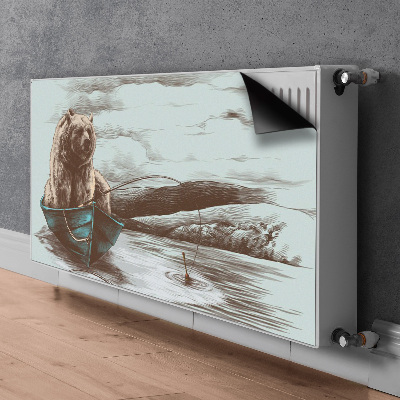 Cobertura magnética para radiador Urso em um barco