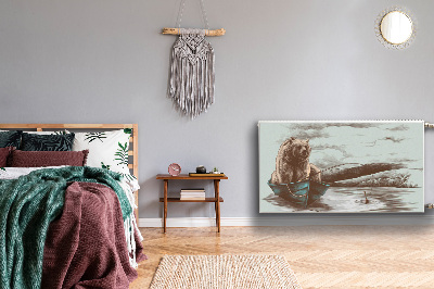 Cobertura magnética para radiador Urso em um barco