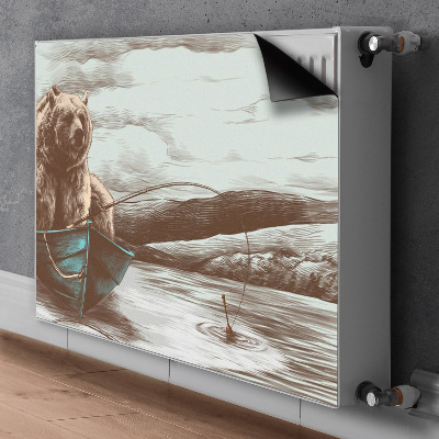 Cobertura magnética para radiador Urso em um barco