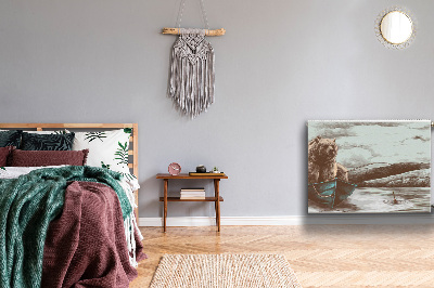 Cobertura magnética para radiador Urso em um barco