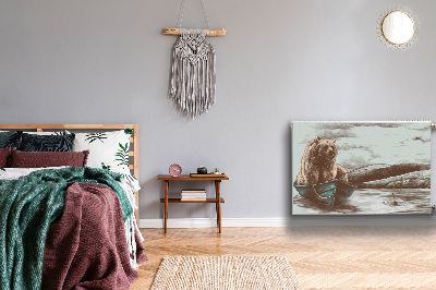 Cobertura magnética para radiador Urso em um barco