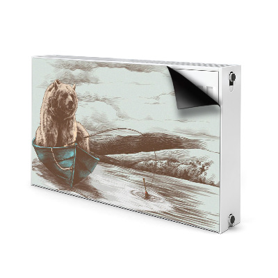 Cobertura magnética para radiador Urso em um barco