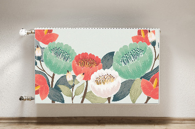 Capa magnética para radiador Flores da primavera