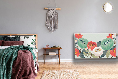 Capa magnética para radiador Flores da primavera