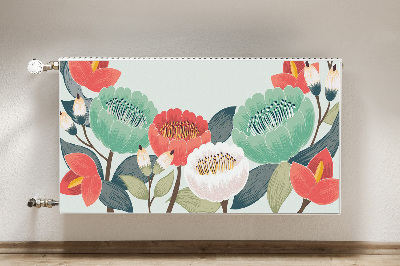 Capa magnética para radiador Flores da primavera