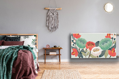 Capa magnética para radiador Flores da primavera