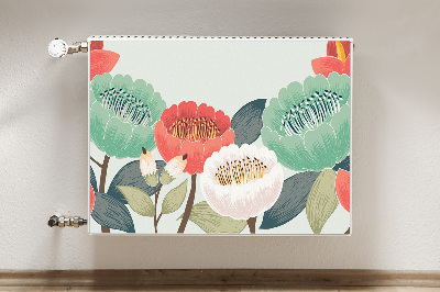 Capa magnética para radiador Flores da primavera