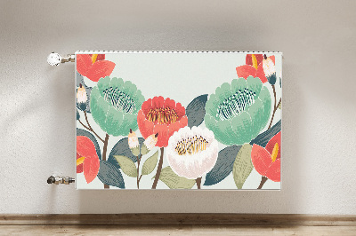 Capa magnética para radiador Flores da primavera